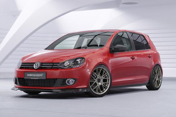CSR Frontspoiler | Cup-Spoilerlippe mit ABE für VW Golf 6 (Typ 5K1) CSL877-L schwarz matt (Lackierung erforderlich)