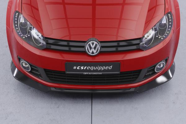 CSR Frontspoiler | Cup-Spoilerlippe mit ABE für VW Golf 6 (Typ 5K1) CSL877-L schwarz matt (Lackierung erforderlich)
