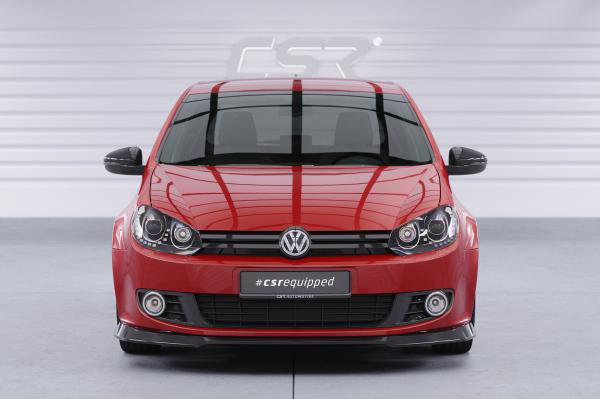 CSR Frontspoiler | Cup-Spoilerlippe mit ABE für VW Golf 6 (Typ 5K1) CSL877-L schwarz matt (Lackierung erforderlich)