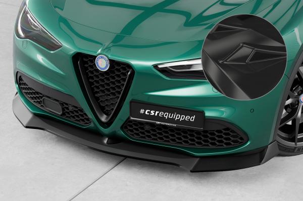 CSR Frontspoiler | Cup-Spoilerlippe mit ABE für Alfa Romeo Stelvio CSL886-G Glossy schwarz Hochglanz (keine Lackierung erforderlich)