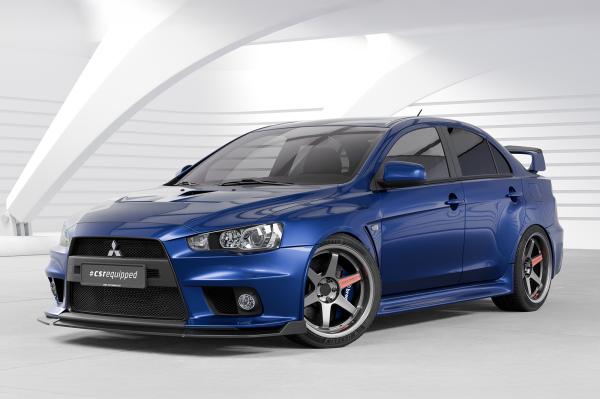 CSR Frontspoiler | Cup-Spoilerlippe mit ABE für Mitsubishi Lancer Evolution X CSL887-M Carbon Look matt strukturiert (keine Lackierung erforderlich)