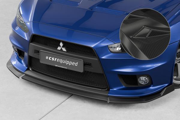 CSR Frontspoiler | Cup-Spoilerlippe mit ABE für Mitsubishi Lancer Evolution X CSL887-C Carbon Look Hochglanz (keine Lackierung erforderlich)