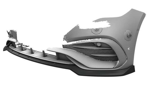CSR Frontspoiler | Cup-Spoilerlippe mit ABE für Mercedes Benz E-Klasse W214 / S214 CSL888-L schwarz matt (Lackierung erforderlich)