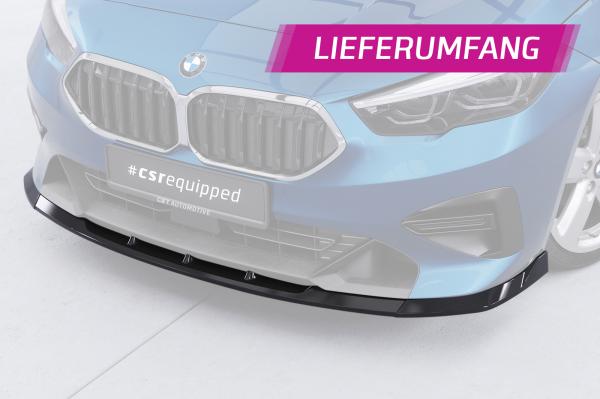 CSR Frontspoiler | Cup-Spoilerlippe mit ABE für BMW 2er F44 CSL891-L schwarz matt (Lackierung erforderlich)