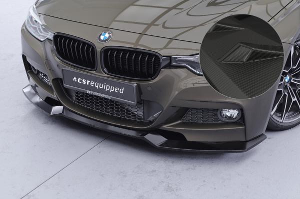 CSR Frontspoiler | Cup-Spoilerlippe mit ABE für BMW 3er F30 / F31 CSL892-M Carbon Look matt strukturiert (keine Lackierung erforderlich)
