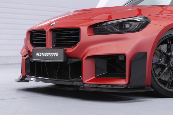 CSR Frontspoiler | Cup-Spoilerlippe mit ABE für BMW M2 G87 CSL894-C Carbon Look Hochglanz (keine Lackierung erforderlich)