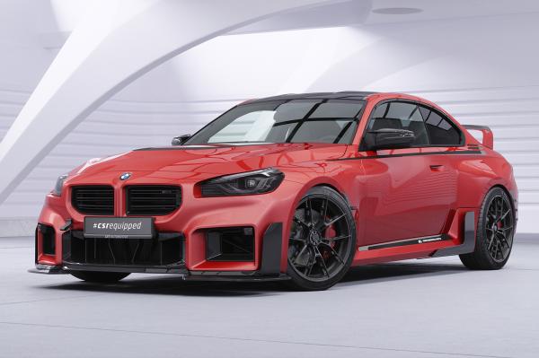 CSR Frontspoiler | Cup-Spoilerlippe mit ABE für BMW M2 G87 CSL894-C Carbon Look Hochglanz (keine Lackierung erforderlich)