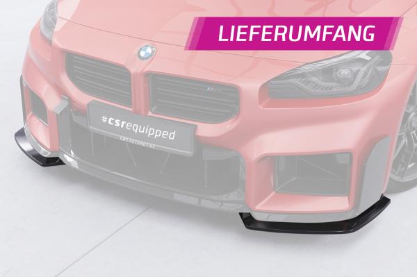 CSR Frontspoiler | Cup-Spoilerlippe mit ABE für BMW M2 G87 CSL894-C Carbon Look Hochglanz (keine Lackierung erforderlich)