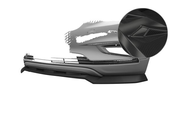 CSR Frontspoiler | Cup-Spoilerlippe mit ABE für Opel Mokka X CSL904-C Carbon Look glänzend (keine Lackierung erforderlich)