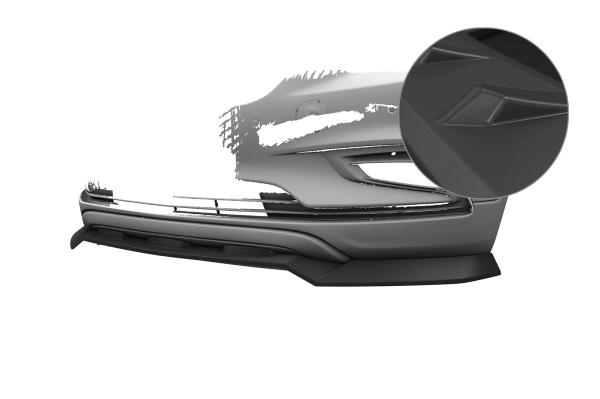 CSR Frontspoiler | Cup-Spoilerlippe mit ABE für Opel Mokka X CSL904-L Lackierung erforderlich (schwarz matt)
