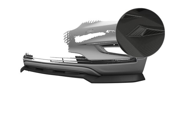 CSR Frontspoiler | Cup-Spoilerlippe mit ABE für Opel Mokka X CSL904-M Carbon Look matt strukturiert (keine Lackierung erforderlich)