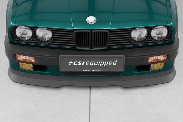CSR Frontspoiler | Cup-Spoilerlippe mit ABE für BMW 3er E30 Coupe CSL906-G Glossy schwarz Hochglanz (keine Lackierung erforderlich)