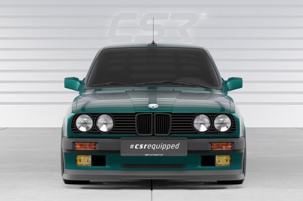 CSR Frontspoiler | Cup-Spoilerlippe mit ABE für BMW 3er E30 Coupe CSL906-G Glossy schwarz Hochglanz (keine Lackierung erforderlich)