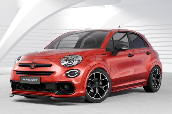 CSR Frontspoiler | Cup-Spoilerlippe mit ABE für Fiat 500X Sport CSL908-L schwarz matt (Lackierung erforderlich)