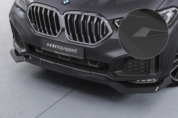 CSR Frontspoiler | Cup-Spoilerlippe mit ABE für BMW X6 (G06) Basis CSL909-S schwarz matt strukturiert (keine Lackierung erforderlich)