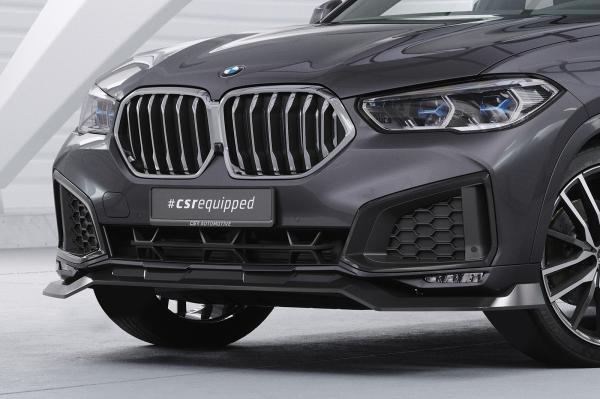 CSR Frontspoiler | Cup-Spoilerlippe mit ABE für BMW X6 (G06) Basis CSL909-L schwarz matt (Lackierung erforderlich)