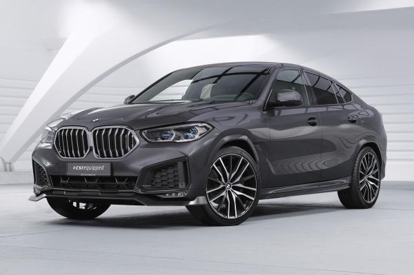 CSR Frontspoiler | Cup-Spoilerlippe mit ABE für BMW X6 (G06) Basis CSL909-L schwarz matt (Lackierung erforderlich)