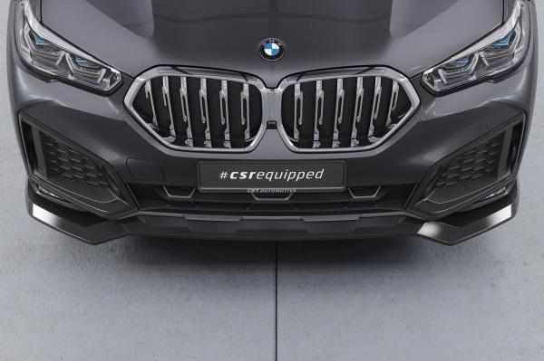 CSR Frontspoiler | Cup-Spoilerlippe mit ABE für BMW X6 (G06) Basis CSL909-L schwarz matt (Lackierung erforderlich)