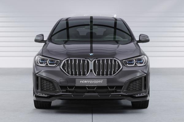 CSR Frontspoiler | Cup-Spoilerlippe mit ABE für BMW X6 (G06) Basis CSL909-L schwarz matt (Lackierung erforderlich)