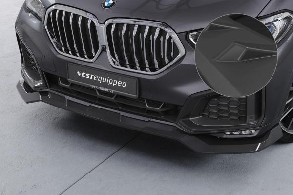 CSR Frontspoiler | Cup-Spoilerlippe mit ABE für BMW X6 (G06) Basis CSL909-L schwarz matt (Lackierung erforderlich)