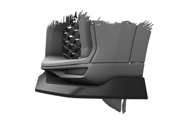 CSR Frontspoiler | Cup-Spoilerlippe mit ABE für BMW X6 (G06) Basis CSL909-L schwarz matt (Lackierung erforderlich)