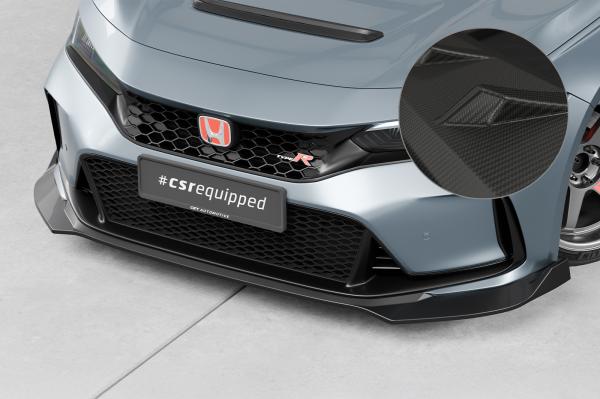 CSR Frontspoiler | Cup-Spoilerlippe mit ABE für Honda Civic (FL5) Type R CSL911-M Carbon Look matt strukturiert (keine Lackierung erforderlich)