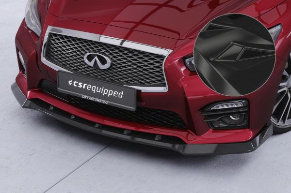 CSR Frontspoiler | Cup-Spoilerlippe mit ABE für Infiniti Q50 CSL914-G Glossy schwarz glänzend (keine Lackierung erforderlich)