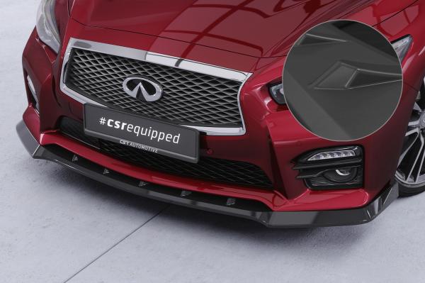 CSR Frontspoiler | Cup-Spoilerlippe mit ABE für Infiniti Q50 CSL914-L Lackierung erforderlich (schwarz matt)