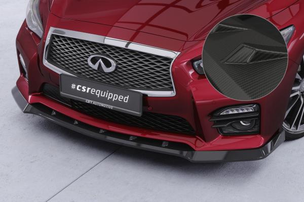 CSR Frontspoiler | Cup-Spoilerlippe mit ABE für Infiniti Q50 CSL914-M Carbon Look matt strukturiert (keine Lackierung erforderlich)