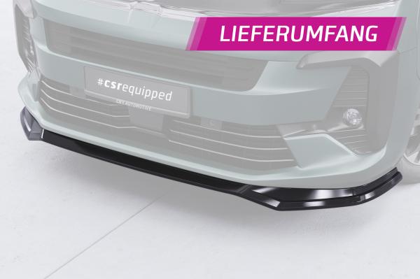 CSR Frontspoiler | Cup-Spoilerlippe mit ABE für Opel Zafira Life CSL926-L schwarz matt (Lackierung erforderlich)