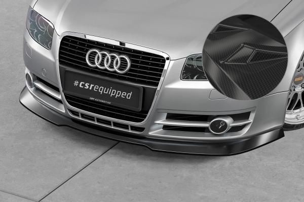 CSR Frontspoiler | Cup-Spoilerlippe mit ABE für Audi A4 B7 CSL928-C Carbon Look Hochglanz (keine Lackierung erforderlich)