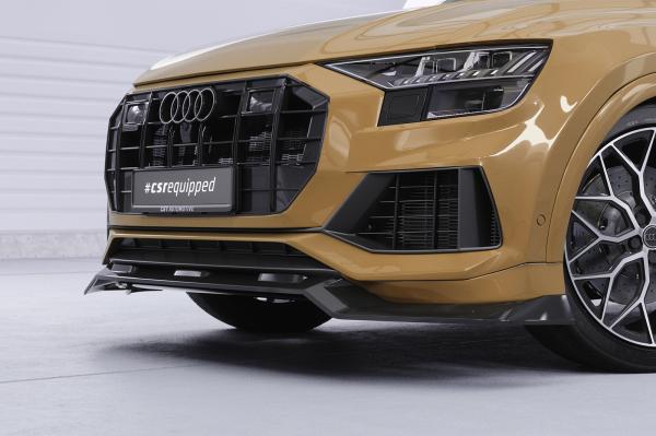 CSR Frontspoiler | Cup-Spoilerlippe mit ABE für Audi Q8 4M CSL931-L schwarz matt (Lackierung erforderlich)