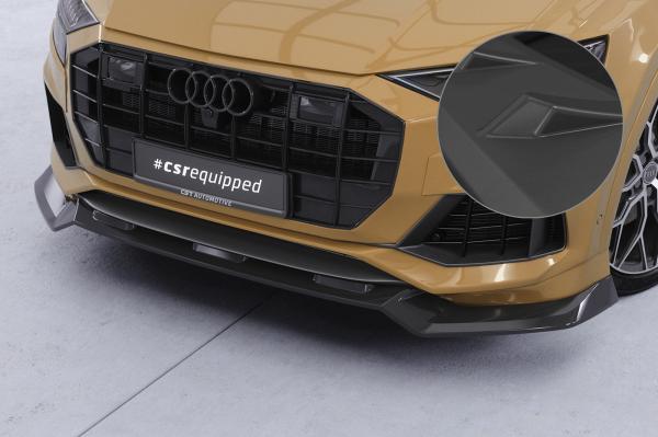 CSR Frontspoiler | Cup-Spoilerlippe mit ABE für Audi Q8 4M CSL931-L schwarz matt (Lackierung erforderlich)