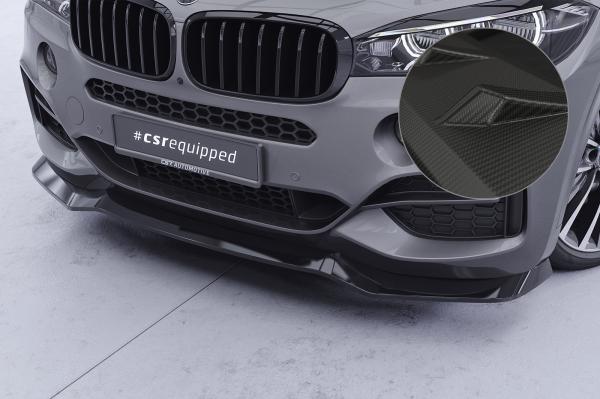 CSR Frontspoiler | Cup-Spoilerlippe mit ABE für BMW X5 (F15) M-Paket CSL934-M Carbon Look matt strukturiert (keine Lackierung erforderlich)