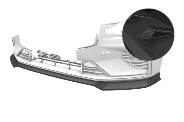 CSR Frontspoiler | Cup-Spoilerlippe mit ABE für Volvo S60 (3.Gen) CSL939-M Carbon Look matt strukturiert (keine Lackierung erforderlich)