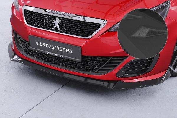 CSR Frontspoiler | Cup-Spoilerlippe mit ABE für Peugeot 308 GTi CSL944-S schwarz matt strukturiert (keine Lackierung erforderlich)