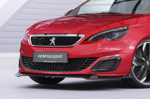 CSR Frontspoiler | Cup-Spoilerlippe mit ABE für Peugeot 308 GTi CSL944-M Carbon Look matt strukturiert (keine Lackierung erforderlich)