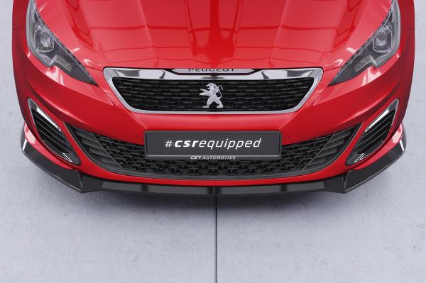 CSR Frontspoiler | Cup-Spoilerlippe mit ABE für Peugeot 308 GTi CSL944-M Carbon Look matt strukturiert (keine Lackierung erforderlich)
