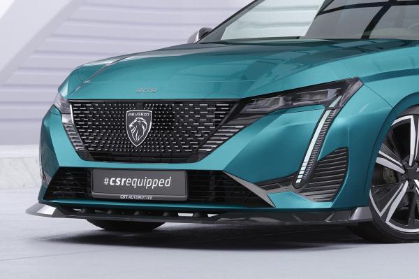 CSR Frontspoiler | Cup-Spoilerlippe mit ABE für Peugeot 308 (P51) CSL945-L schwarz matt (Lackierung erforderlich)