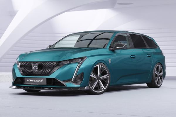 CSR Frontspoiler | Cup-Spoilerlippe mit ABE für Peugeot 308 (P51) CSL945-L schwarz matt (Lackierung erforderlich)