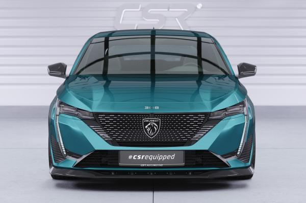CSR Frontspoiler | Cup-Spoilerlippe mit ABE für Peugeot 308 (P51) CSL945-L schwarz matt (Lackierung erforderlich)