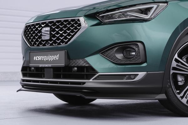 CSR Frontspoiler | Cup-Spoilerlippe mit ABE für Seat Tarraco CSL946-C Carbon Look glänzend (keine Lackierung erforderlich)