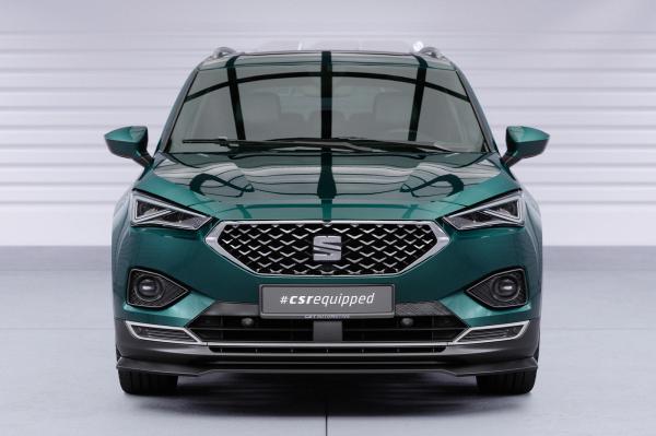 CSR Frontspoiler | Cup-Spoilerlippe mit ABE für Seat Tarraco CSL946-C Carbon Look glänzend (keine Lackierung erforderlich)
