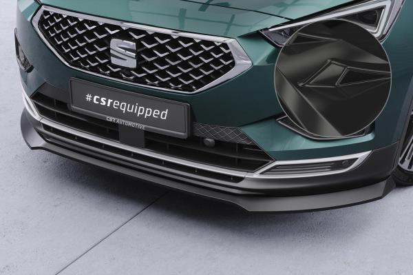 CSR Frontspoiler | Cup-Spoilerlippe mit ABE für Seat Tarraco CSL946-G Glossy schwarz glänzend (keine Lackierung erforderlich)