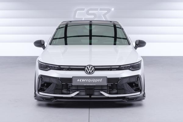 CSR Frontspoiler | Cup-Spoilerlippe mit ABE für VW Golf 8 R CSL947-S Strukturiert schwarz matt (keine Lackierung erforderlich)