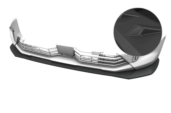 CSR Frontspoiler | Cup-Spoilerlippe mit ABE für Citroen Berlingo 3 (K9) CSL957-L schwarz matt (Lackierung erforderlich)