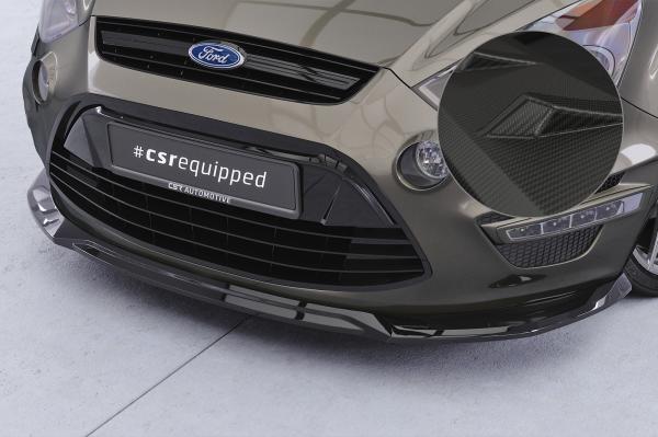 CSR Frontspoiler | Cup-Spoilerlippe mit ABE für Ford S-Max MK1 (WA6) CSL960-M Carbon Look matt strukturiert (keine Lackierung erforderlich)