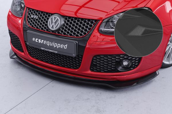 CSR Frontspoiler | Cup-Spoilerlippe mit ABE für VW Golf 5 (Typ 1K) GTI Edition 30/Pirelli CSL967-S Strukturiert schwarz matt (keine Lackierung erforderlich)