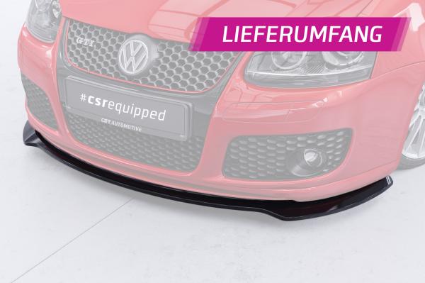 CSR Frontspoiler | Cup-Spoilerlippe mit ABE für VW Golf 5 (Typ 1K) GTI Edition 30/Pirelli CSL967-M Carbon Look matt strukturiert (keine Lackierung erforderlich)