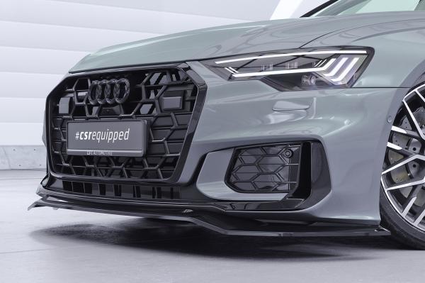 CSR Frontspoiler | Cup-Spoilerlippe mit ABE für Audi A6 / S6 C8 (Typ 4A) CSL976-M Carbon Look matt strukturiert (keine Lackierung erforderlich)